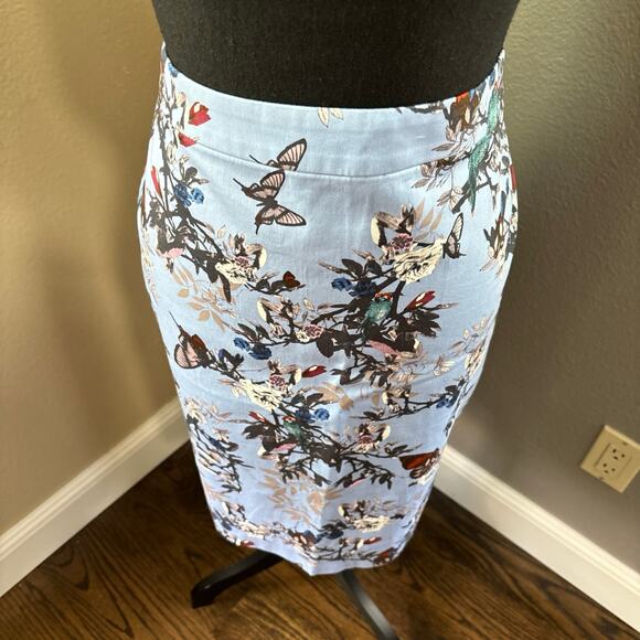 J.Crew Blue Floral Pencil Skirt - size 12 - Picture 2 of 7